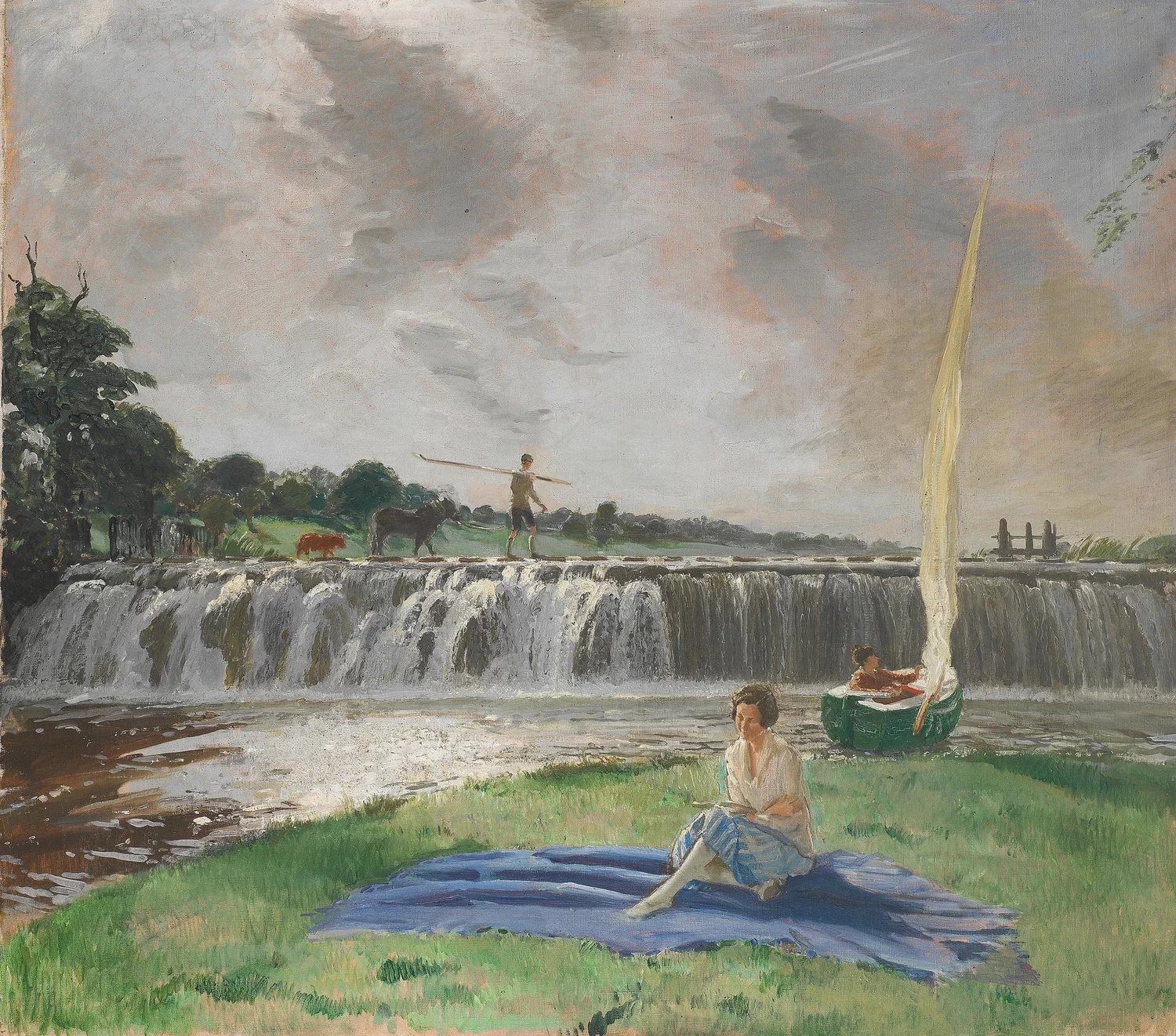 William Newzam Prior Nicholson - La signora Reginald McKenna e i suoi figli, Michael e David